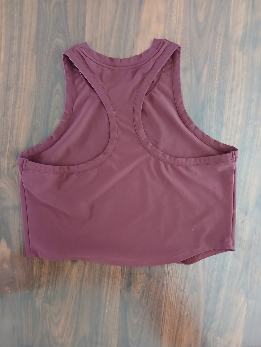 Maroon Racerback Cropped Tank - Picture 3 of 3